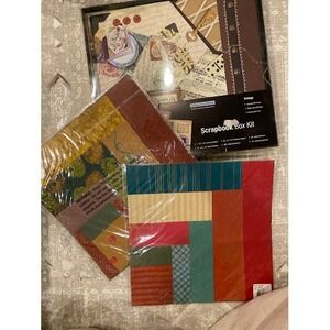 Remember When Vintage Scrapbook Box Kit 377pc Plus 2 Extra Paper Packs 12x12